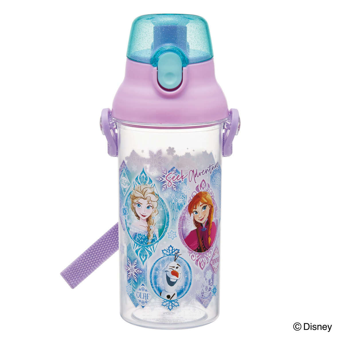 水筒 480ml 食洗機対応プラクリアボトル アナと雪の女王25 ( アナと雪の女王 食洗機対応 直飲み プラボトル プラスチック ワンプッシュ ボトル 軽量 日本製 キッズ 子供用 クリアボトル クリア ダイレクトボトル 食洗機 対応 )