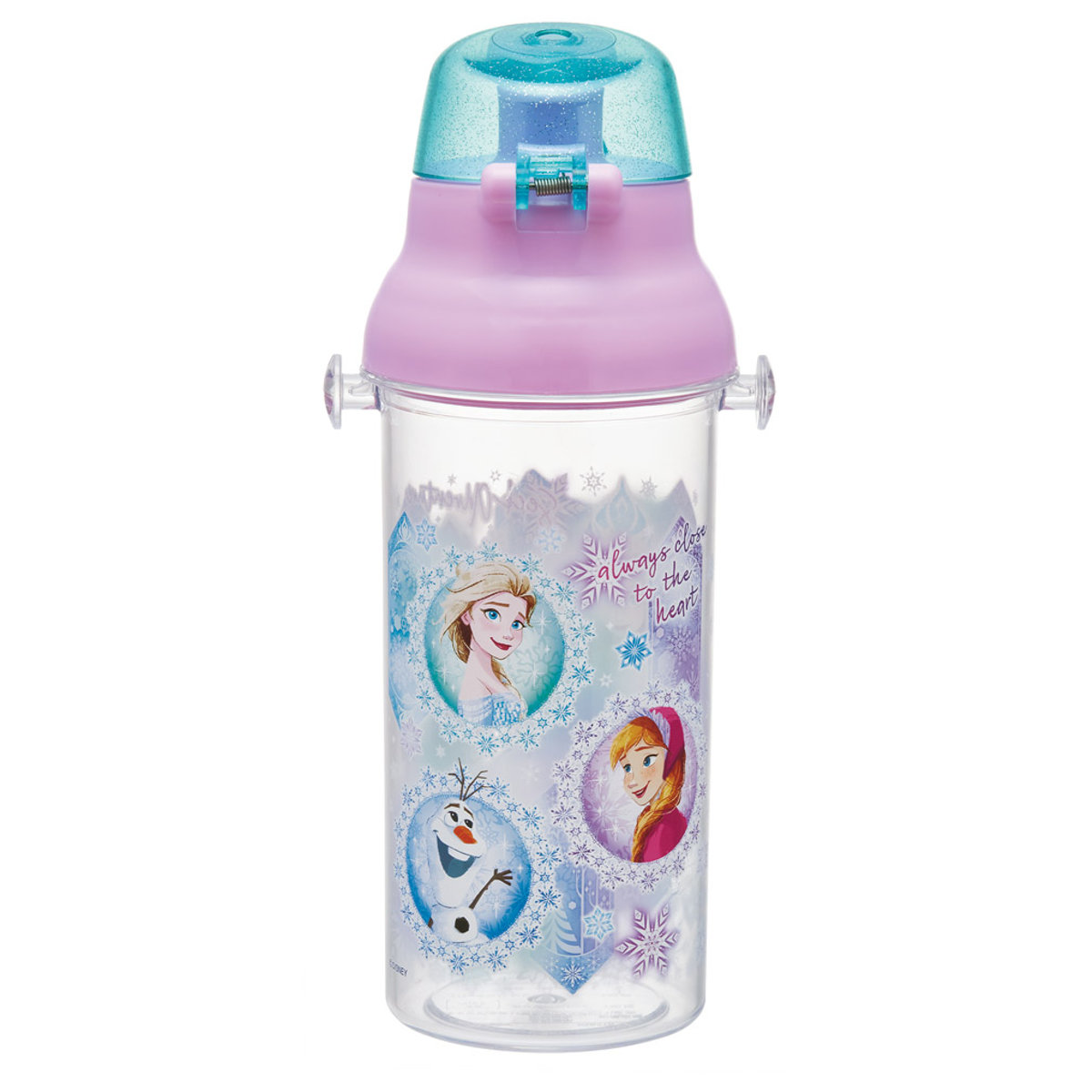 水筒 480ml 食洗機対応プラクリアボトル アナと雪の女王25 ( アナと雪の女王 食洗機対応 直飲み プラボトル プラスチック ワンプッシュ ボトル 軽量 日本製 キッズ 子供用 クリアボトル クリア ダイレクトボトル 食洗機 対応 )