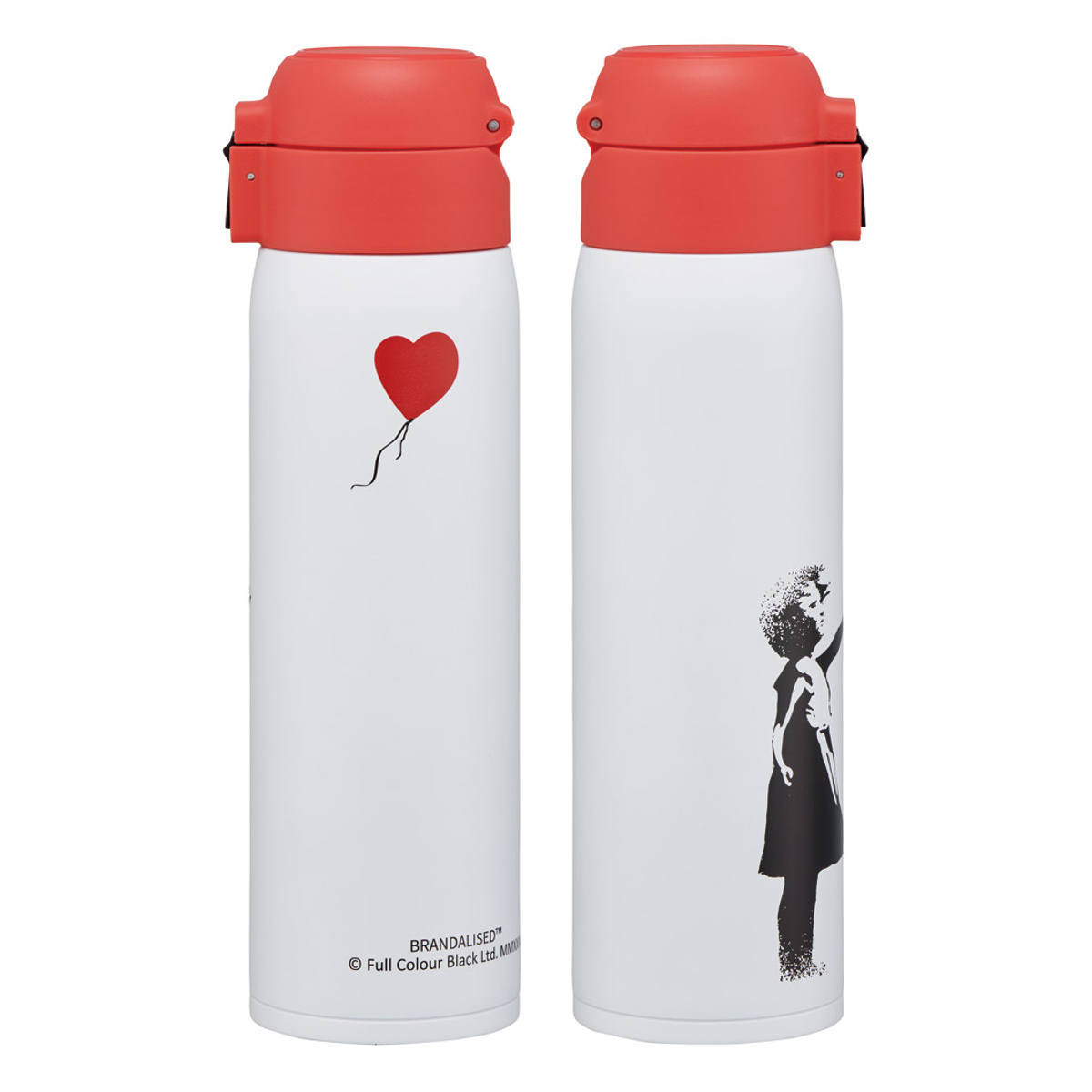 水筒 480ml ステンレスワンタッチボトル ブランダライズド ( バンクシー 直飲み ワンプッシュ ステンレスボトル マグボトル キャップロック 真空二重構造 直のみ 広口 マグ ボトル ダイレクトボトル 大人 子供 )