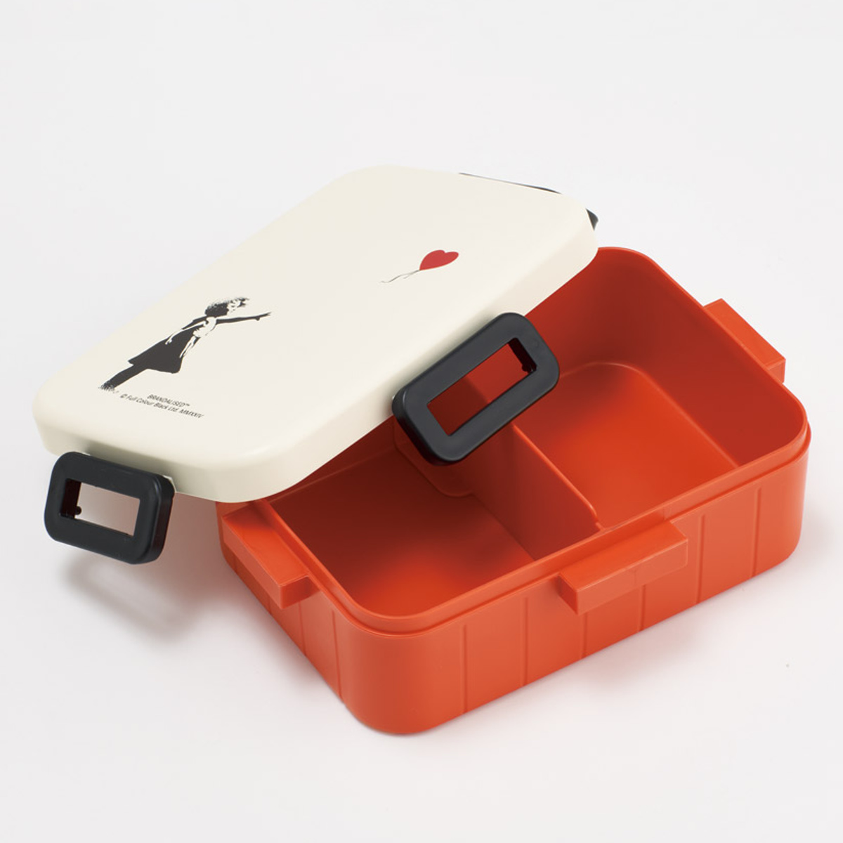 弁当箱 1段 650ml 抗菌4点ロックランチ ブランダライズド ( バンクシー 抗菌4点ロック ランチボックス 食洗機対応 レンジ対応 日本製 抗菌加工 AG 銀 一段 食洗機OK レンジOK 弁当 お弁当 仕切り付き 4点ロック )