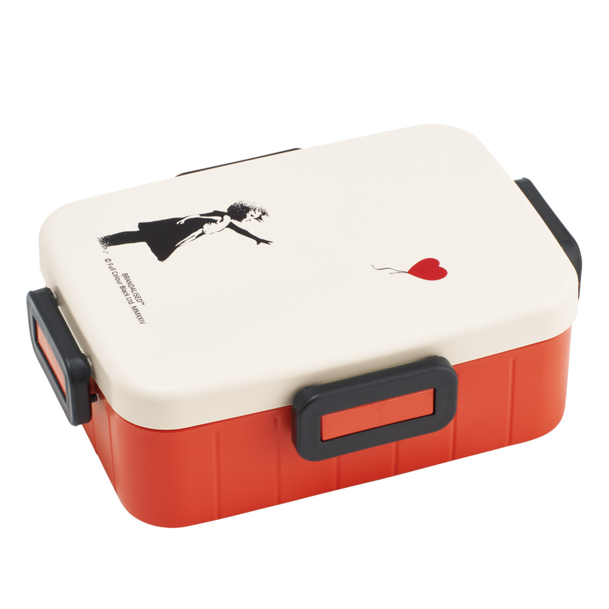 弁当箱 1段 650ml 抗菌4点ロックランチ ブランダライズド ( バンクシー 抗菌4点ロック ランチボックス 食洗機対応 レンジ対応 日本製 抗菌加工 AG 銀 一段 食洗機OK レンジOK 弁当 お弁当 仕切り付き 4点ロック )