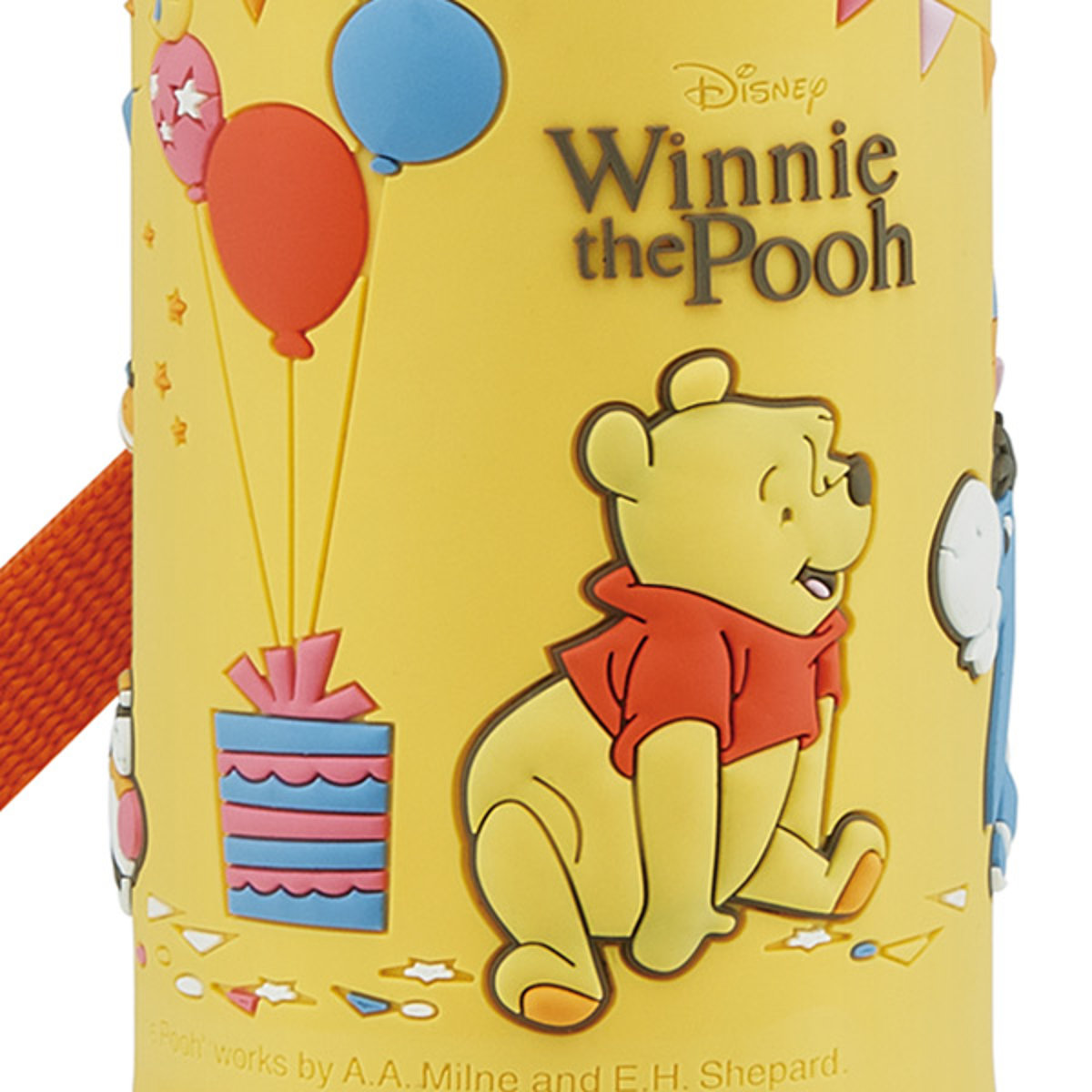 水筒 ステンレス ストロー 3Dワンプッシュストローボトル くまのプーさん 380ml 子供 ( 保冷 幼稚園 保育園 プーさん 3D キッズ キャラクター ワンプッシュ ストローボトル ストロー付き ステンレス製 子供用水筒 ボトル キャラ )