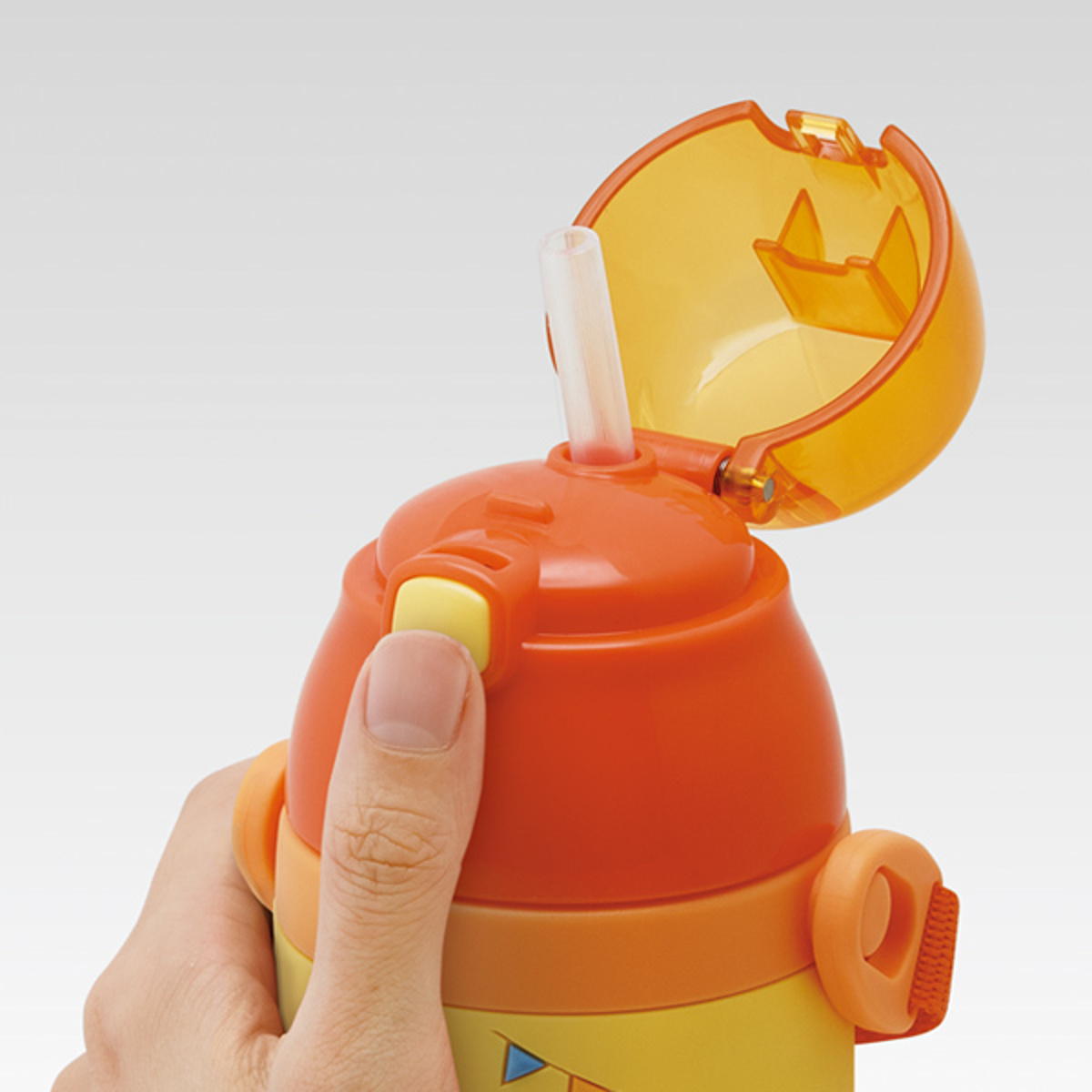 水筒 ステンレス ストロー 3Dワンプッシュストローボトル くまのプーさん 380ml 子供 ( 保冷 幼稚園 保育園 プーさん 3D キッズ キャラクター ワンプッシュ ストローボトル ストロー付き ステンレス製 子供用水筒 ボトル キャラ )