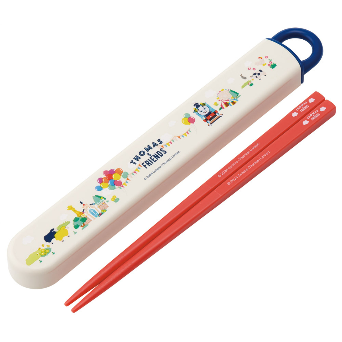 箸箱セット 抗菌食洗機対応箸箱セット トーマス ( きかんしゃトーマス 箸 16.5cm 食洗機対応 抗菌 お箸 箸箱 子供 日本製 16.5センチ カトラリー 食洗機OK お弁当用 給食 お弁当 弁当 幼稚園 保育園 キッズ )