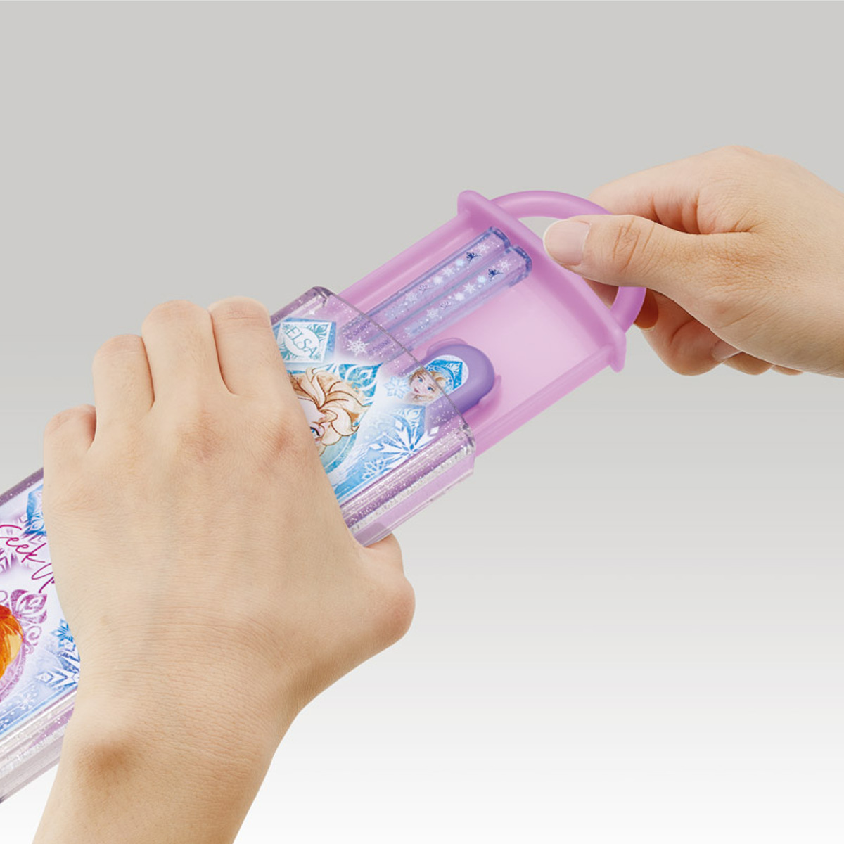 コンビセット 抗菌箸スプーンコンビセット アナと雪の女王25 ( 食洗機対応 抗菌 カトラリーセット 箸 スプーン お箸 箸箱 カトラリー 日本製 キッズ 子供用 スライド式 子供 食洗機OK AG 銀 持ち運び お弁当 弁当 抗菌加工 )