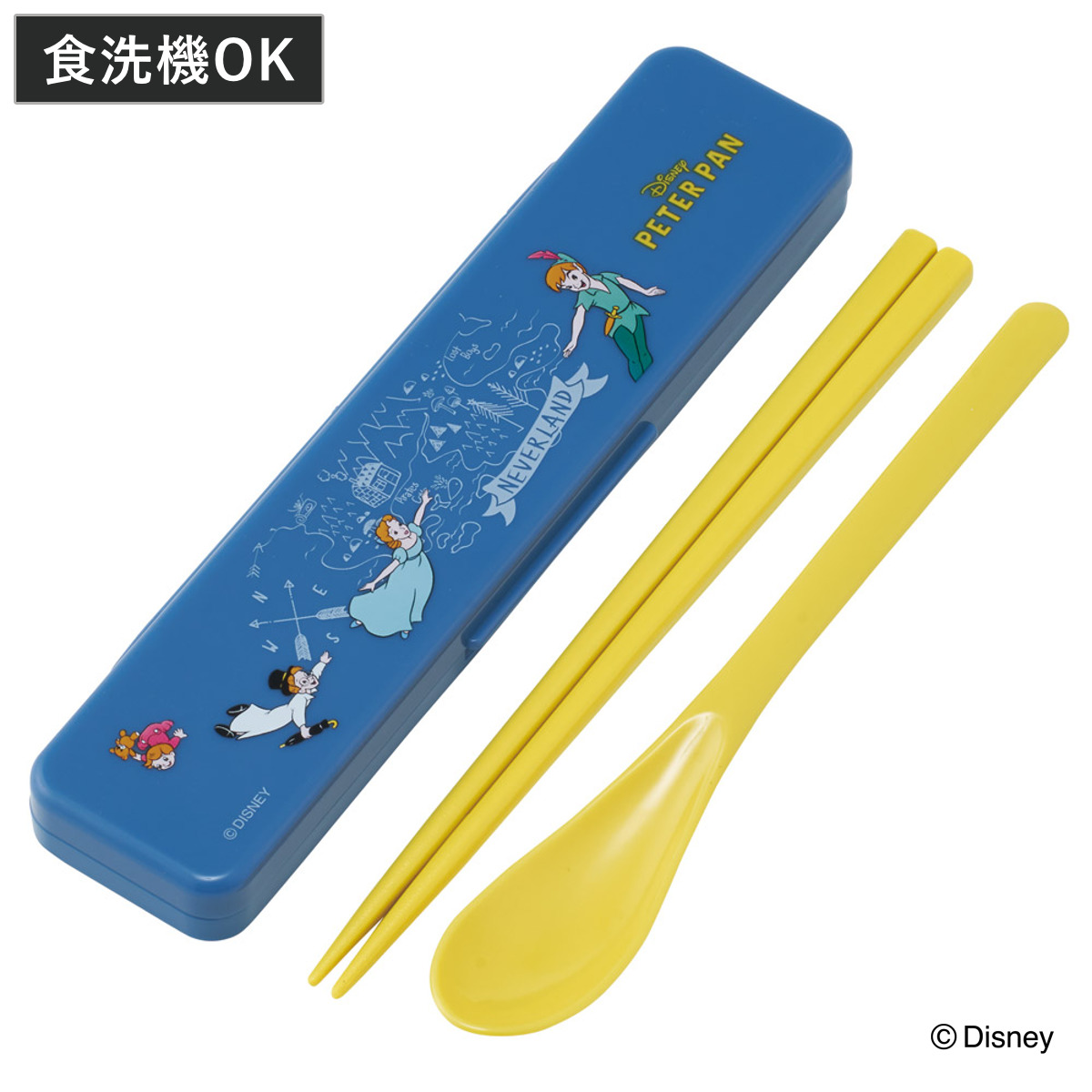 コンビセット 抗菌コンビセット ピーター・パン ( ピーターパン 食洗機対応 18センチ お箸 音の鳴らない カトラリー 抗菌 日本製 食洗機OK カトラリーセット 銀 AG 持ち運び お弁当 弁当 抗菌加工 箸箱 )