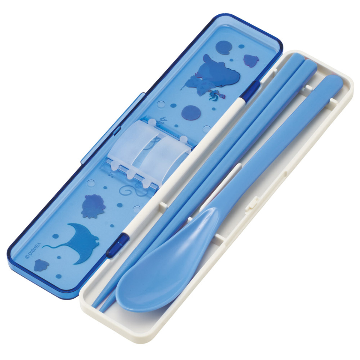 コンビセット 抗菌コンビセット モアナ ( モアナと伝説の海 食洗機対応 18センチ お箸 音の鳴らない カトラリー 抗菌 日本製 食洗機OK カトラリーセット 銀 AG 持ち運び お弁当 弁当 抗菌加工 箸箱 )