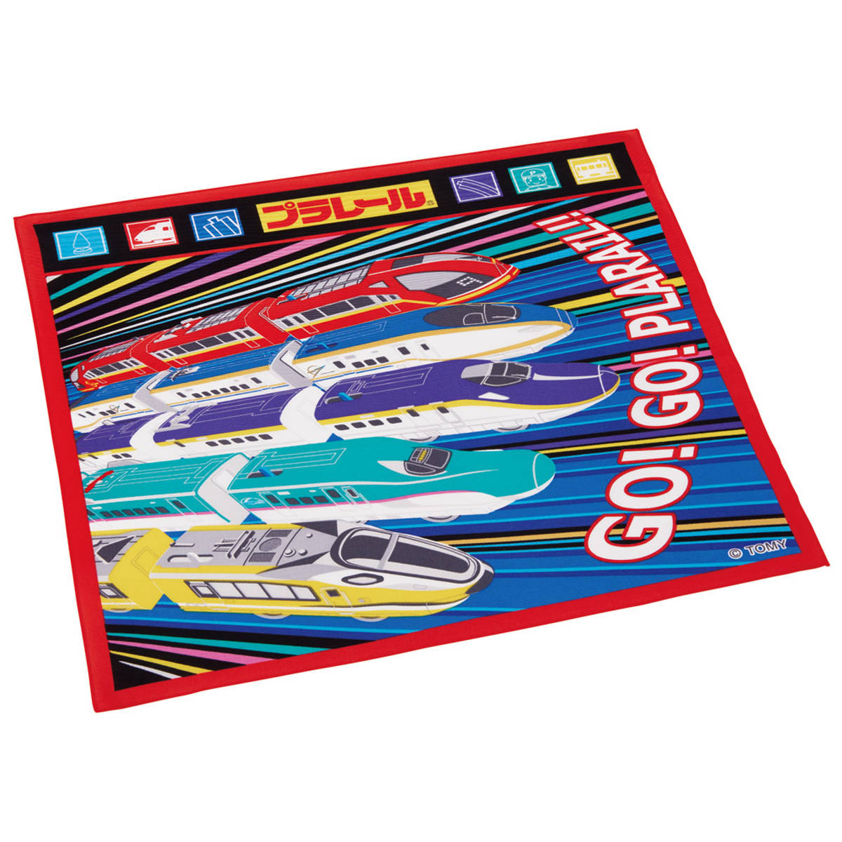 ランチクロス プラレール25 ( ナフキン ランチョンマット 弁当包み 三角巾 給食ナフキン 日本製 お弁当箱 弁当 弁当箱 包み 入れ 子供用 幼稚園 保育園 給食 キッズ 正方形 子供 )