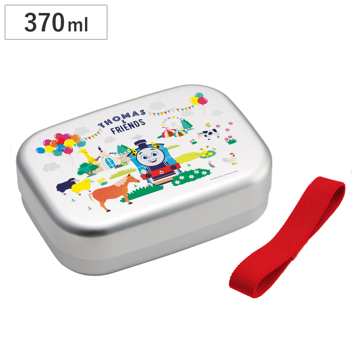 弁当箱 370ml アルミ弁当箱 トーマス （ きかんしゃトーマス お弁当箱 ランチボックス 一段 保温庫対応 子供 日本製 保温庫 OK お弁当 弁当 幼稚園 保育園 ランチベルト付き 中子付き キッズ ）