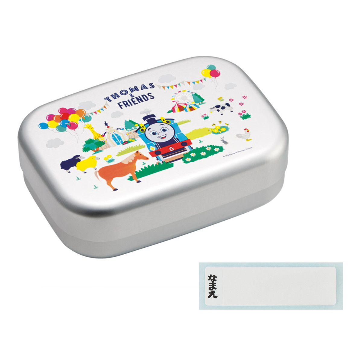 弁当箱 370ml アルミ弁当箱 トーマス ( きかんしゃトーマス お弁当箱 ランチボックス 一段 保温庫対応 子供 日本製 保温庫 OK お弁当 弁当 幼稚園 保育園 ランチベルト付き 中子付き キッズ )