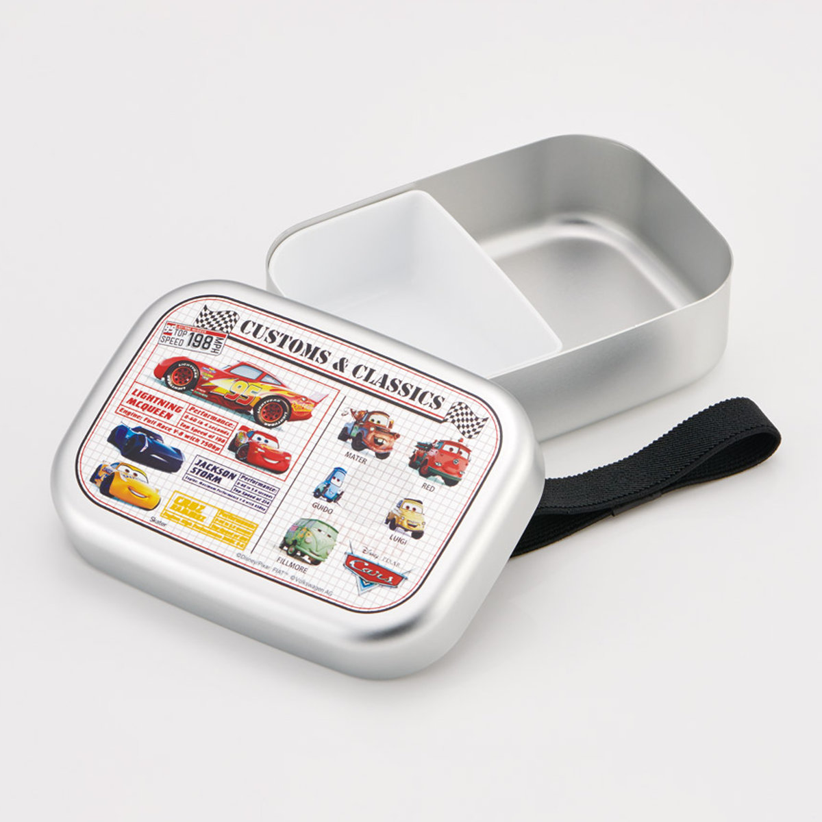 弁当箱 370ml アルミ弁当箱 カーズ25 ( カーズ お弁当箱 ランチボックス 一段 保温庫対応 子供 日本製 保温庫 OK お弁当 弁当 幼稚園 保育園 ランチベルト付き 中子付き キッズ )