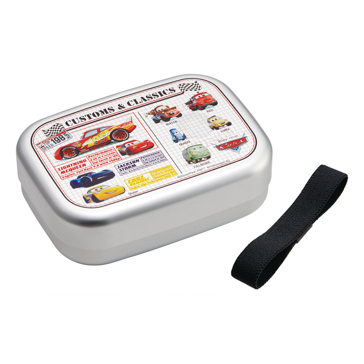 弁当箱 370ml アルミ弁当箱 カーズ25 ( カーズ お弁当箱 ランチボックス 一段 保温庫対応 子供 日本製 保温庫 OK お弁当 弁当 幼稚園 保育園 ランチベルト付き 中子付き キッズ )