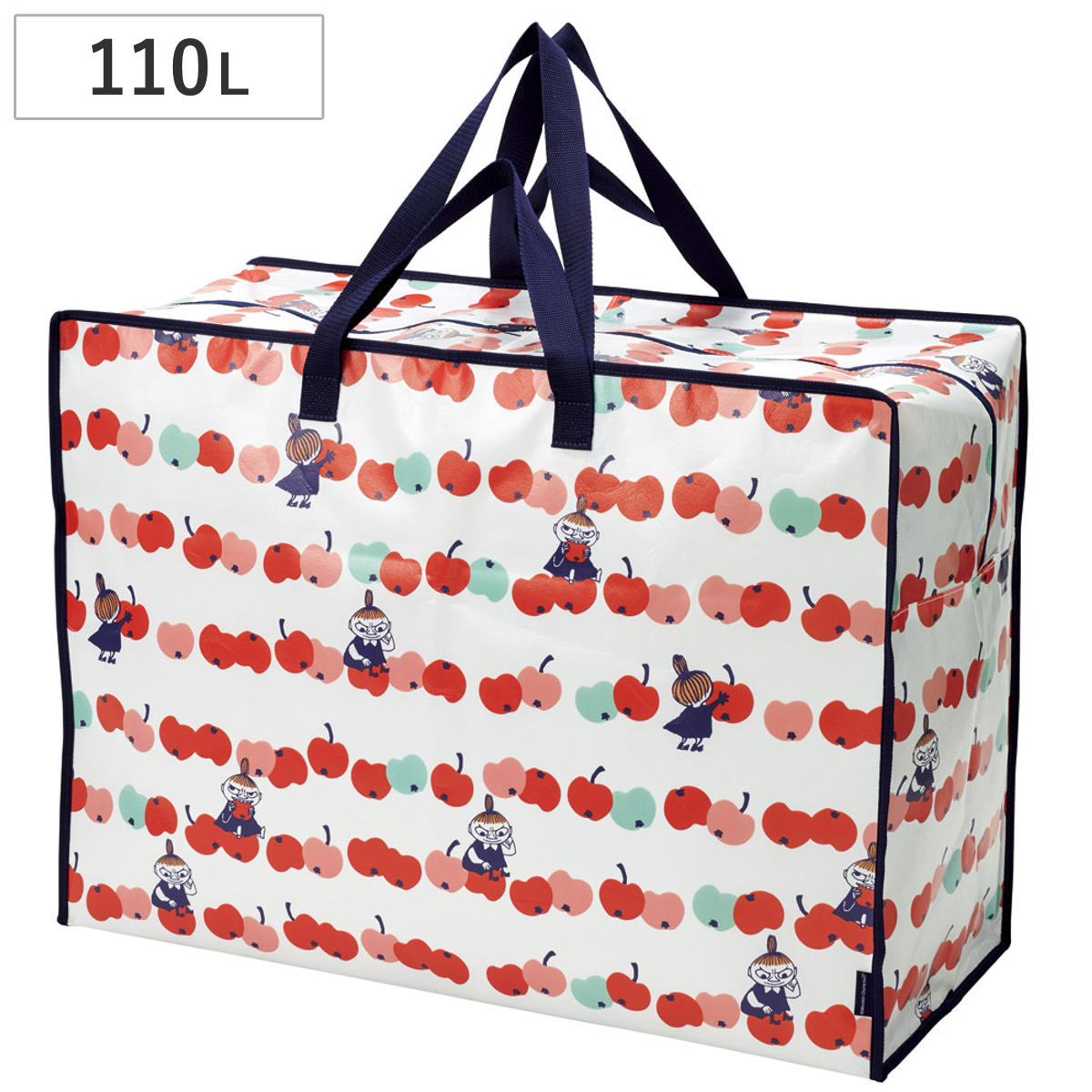 特大レジャーバッグ110L リトルミイ りんご ( ムーミン リトルミィ エコバッグ マチ付き バッグ かばん 鞄 買い物バッグ ショッピングバッグ レジャーバッグ 特大 大きめ )