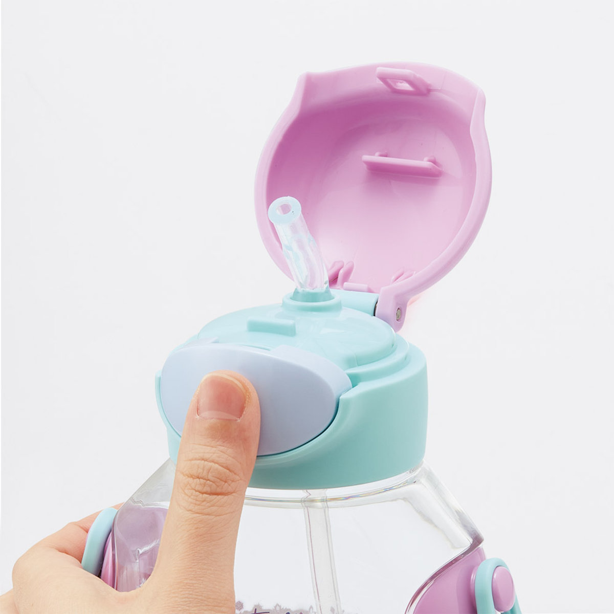 水筒 530ml ワンプッシュストローボトル アナと雪の女王25 ( アナと雪の女王 ワンプッシュ ストロー ボトル プラスチック ストロー付き 軽量 直飲み こども マイボトル クリアボトル 透明 クリア シリコン ワンタッチ キッズ )