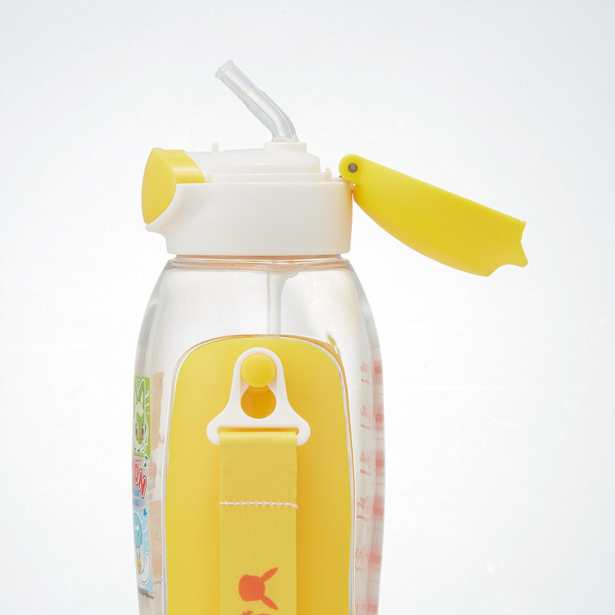 水筒 780ml ワンプッシュストローボトル ポケットモンスター ( ワンプッシュ ストロー ボトル プラスチック ストロー付き 軽量 直飲み こども マイボトル クリアボトル 透明 クリア シリコン ワンタッチ キッズ )