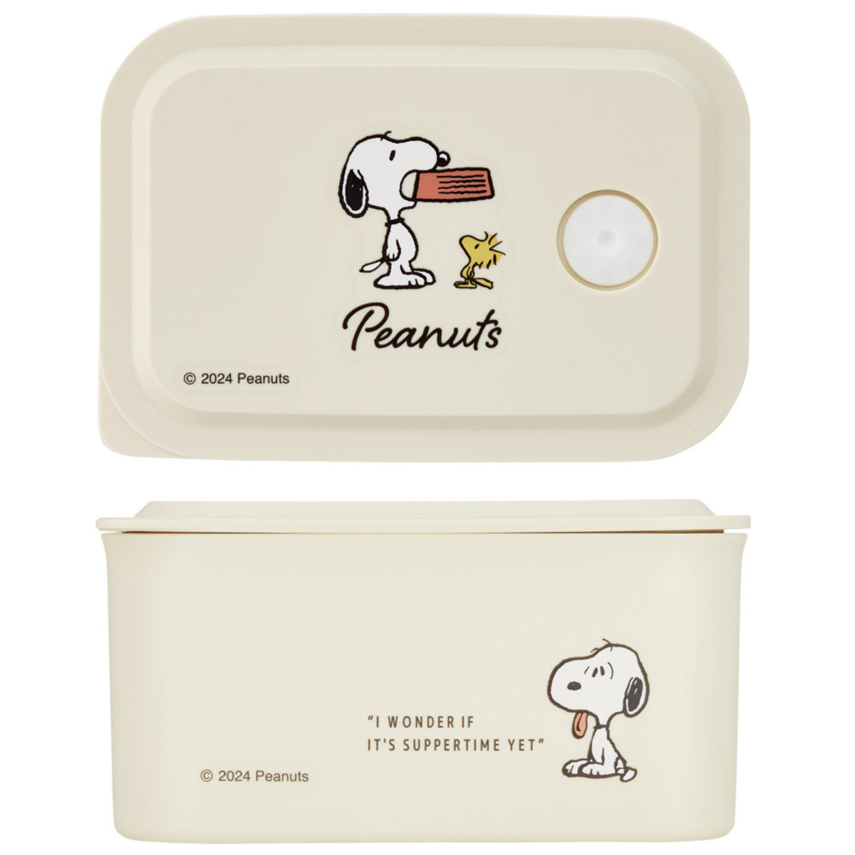 弁当箱 1段 320ml 行楽ランチケースS スヌーピー バッジ ( ランチボックス 食洗機対応 レンジ対応 ランチケース 一段 日本製 食洗機OK レンジOK 保存容器 お弁当 弁当 密閉 容器 汁漏れしにくい )