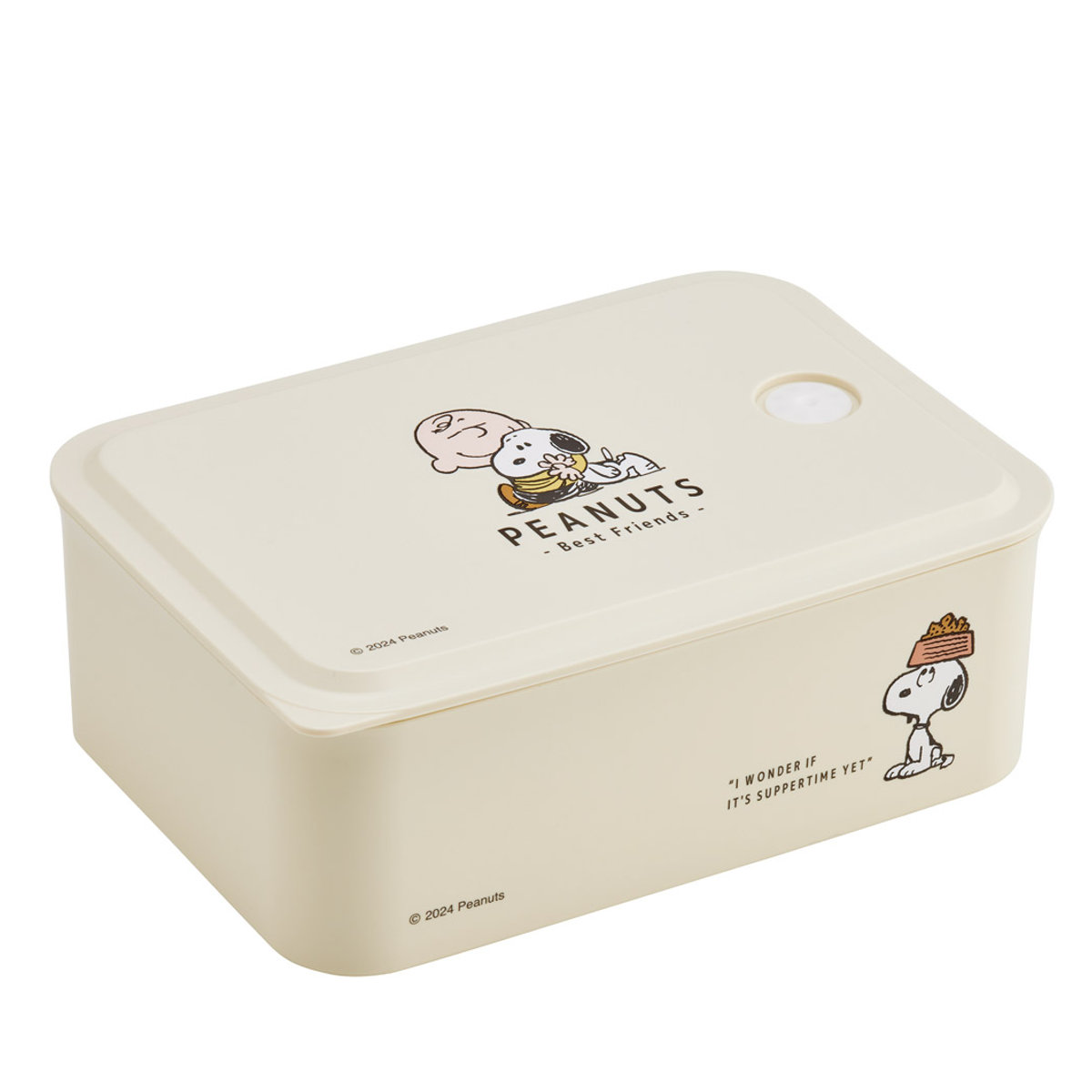 弁当箱 1段 700ml 行楽ランチケースM スヌーピー バッジ ( ランチボックス 食洗機対応 レンジ対応 ランチケース 一段 日本製 食洗機OK レンジOK 保存容器 お弁当 弁当 密閉 容器 汁漏れしにくい )