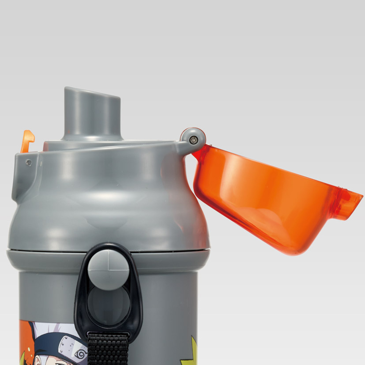 水筒 480ml 抗菌直飲プラボトル NARUTO ( ナルト 子供用 抗菌 プラスチック製 ダイレクトボトル 直飲み ワンタッチ 日本製 抗菌加工 AG 銀 ショルダーベルト付き 広口 軽量 ボトル ワンプッシュ )