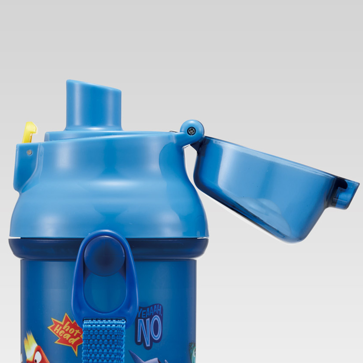 水筒 480ml 抗菌直飲プラボトル インサイド・ヘッド2 ( ディズニー 子供用 抗菌 プラスチック製 ダイレクトボトル 直飲み ワンタッチ 日本製 抗菌加工 AG 銀 ショルダーベルト付き 広口 軽量 ボトル ワンプッシュ )