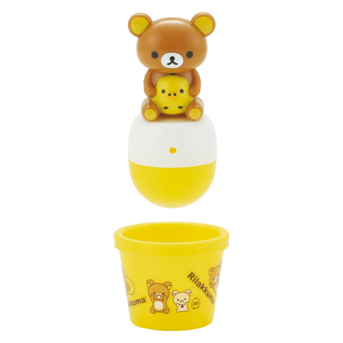 マスコット付ソルトケース リラックマ ( 塩入れ 調味料入れ ソルトボトル 調味料容器 塩 調味料 ゴマ塩 ケース ソルトケース 塩こしょう入れ 塩胡椒入れ ボトル 容器 保存 かわいい )