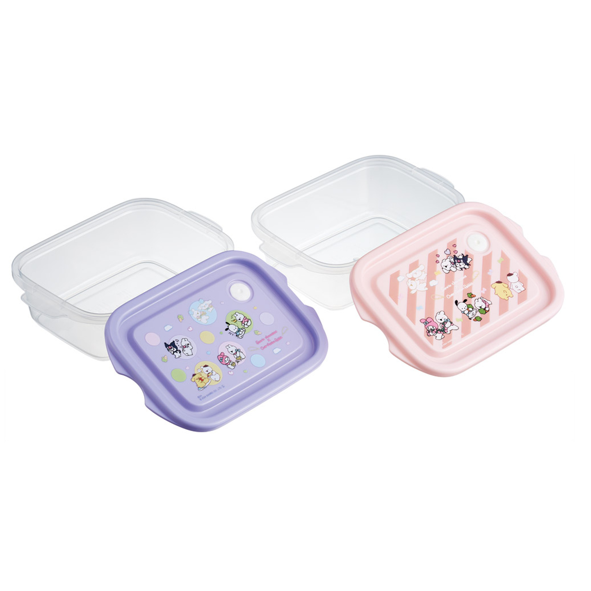 弁当箱 抗菌シールボックスM2P サンリオキャラクターズ×すこぶる動くウサギ ( サンリオ お弁当箱 抗菌 シール容器 2個セット レンジ対応 保存容器 500ml 2個 セット 抗菌加工 ランチボックス 電子レンジ 対応 1段 アウトドア )