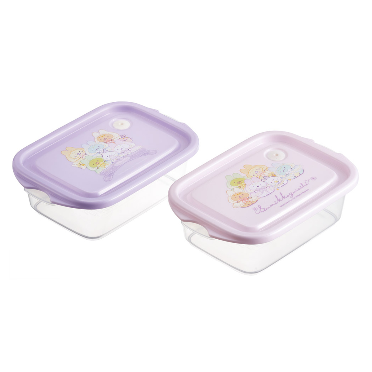 弁当箱 抗菌シールボックスM2P すみっコぐらし おまじない ( お弁当箱 抗菌 シールボックス M 2個セット レンジ対応 保存容器 500ml 2個 セット 抗菌加工 ランチボックス 電子レンジ 対応 1段 アウトドア )