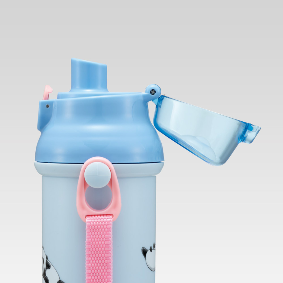 水筒 480ml 抗菌直飲プラボトル たれぱんだ ( 子供用 抗菌 プラスチック製 ダイレクトボトル 直飲み ワンタッチ 日本製 抗菌加工 AG 銀 ショルダーベルト付き 広口 軽量 ボトル ワンプッシュ )