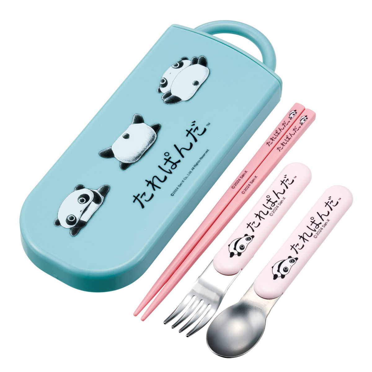 トリオセット 抗菌食洗対応トリオセット たれぱんだ ( 食洗機対応 カトラリーセット お箸 AG 銀 抗菌 子供 日本製 食洗機OK カトラリー お弁当 弁当 幼稚園 保育園 給食 キッズ 抗菌加工 )