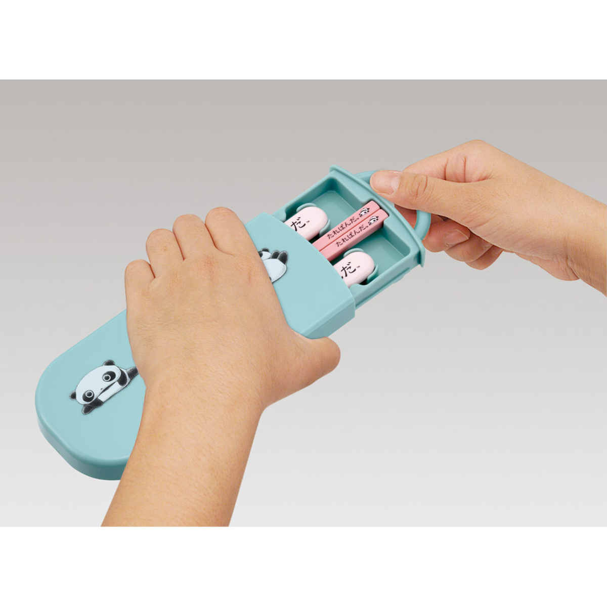 トリオセット 抗菌食洗対応トリオセット たれぱんだ ( 食洗機対応 カトラリーセット お箸 AG 銀 抗菌 子供 日本製 食洗機OK カトラリー お弁当 弁当 幼稚園 保育園 給食 キッズ 抗菌加工 )