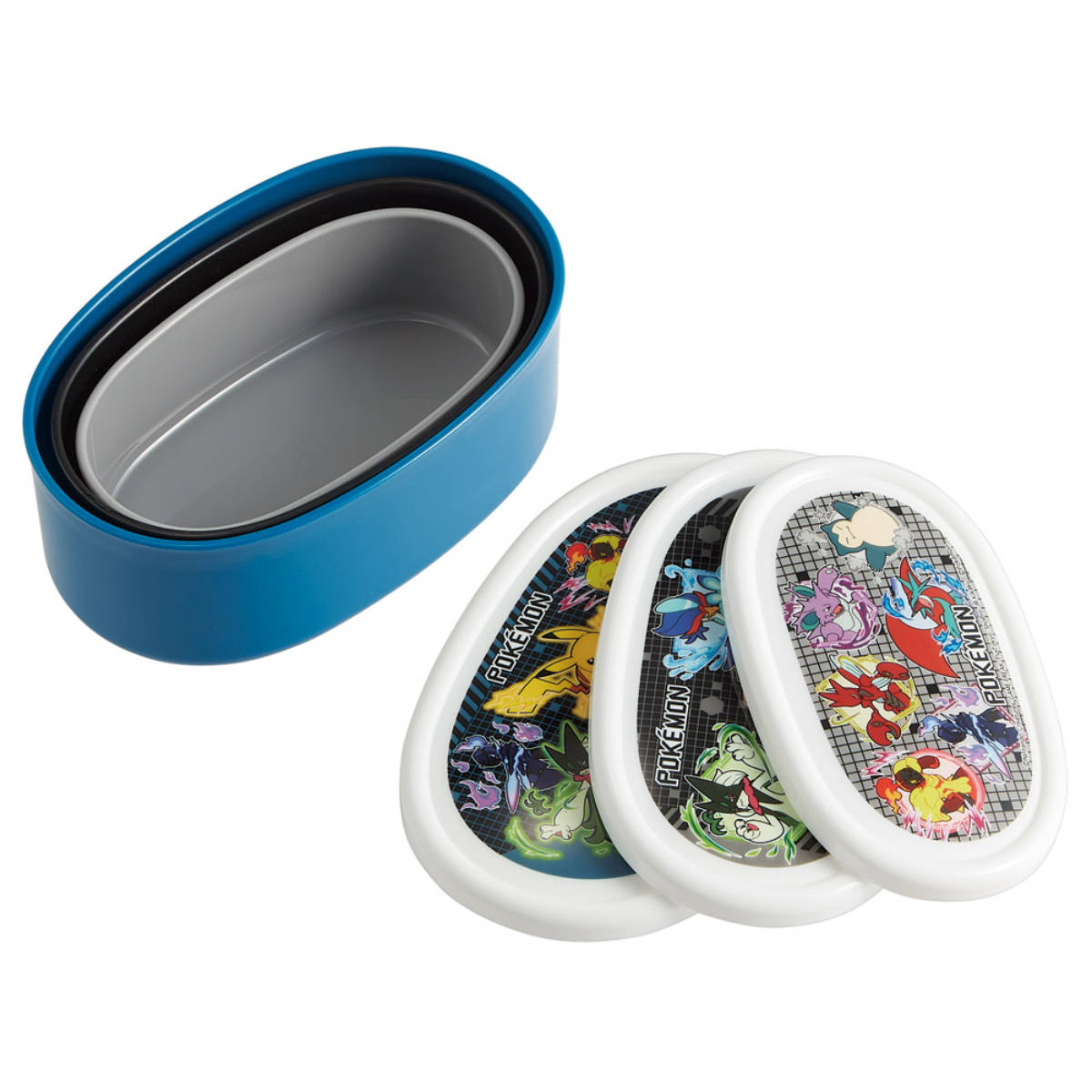 弁当箱 抗菌シール容器3Pセット ポケモン25 ( ポケモン レンジ対応 保存容器 シール容器 ランチボックス 抗菌 日本製 レンジOK 弁当 お弁当 抗菌加工 果物ケース デザートケース フルーツケース )
