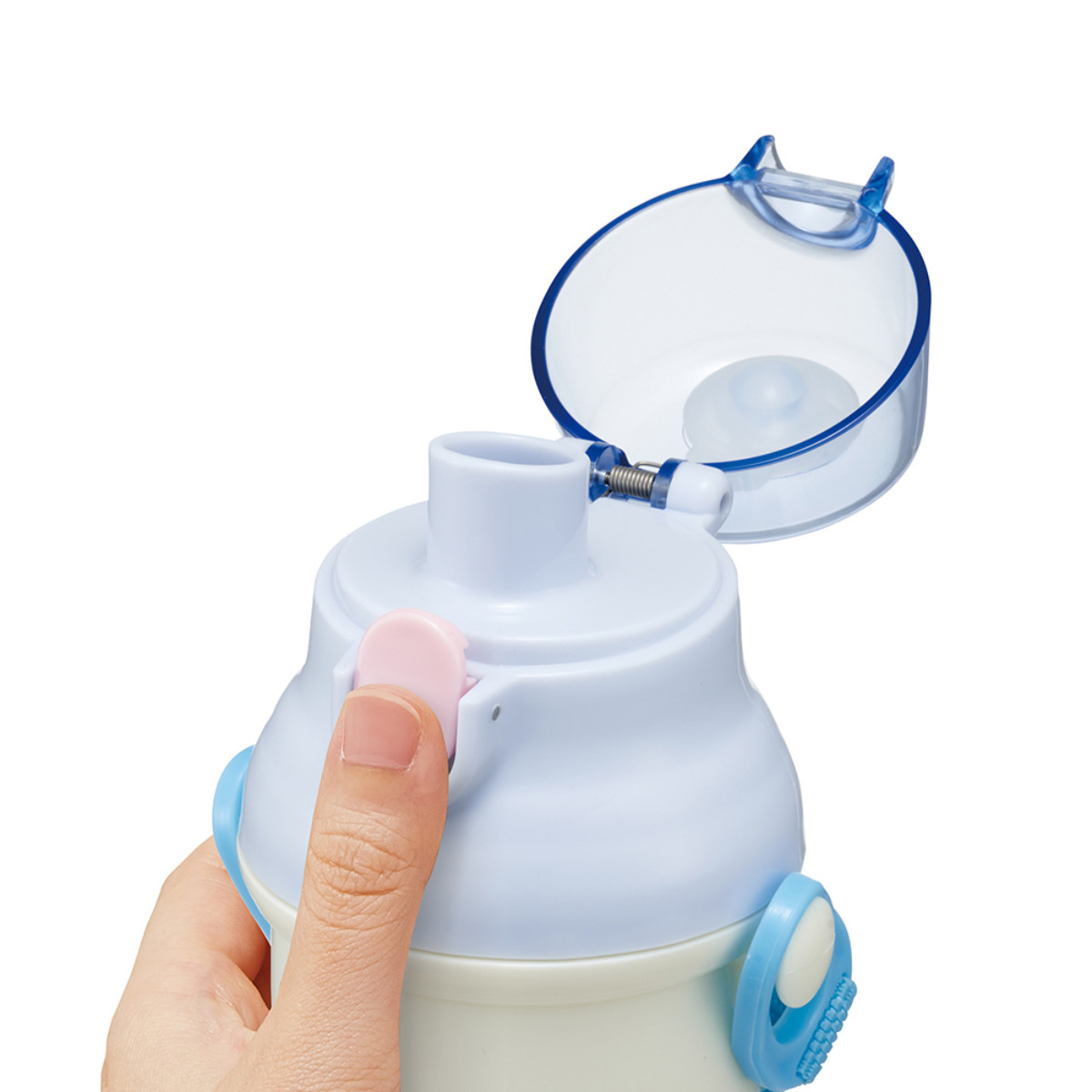 水筒 480ml 抗菌直飲プラボトル すみっコぐらししろくまふるさと ( すみっコぐらし 子供用 抗菌 プラスチック製 ダイレクトボトル 直飲み ワンタッチ 日本製 抗菌加工 AG 銀 ショルダーベルト付き 広口 軽量 ボトル ワンプッシュ )