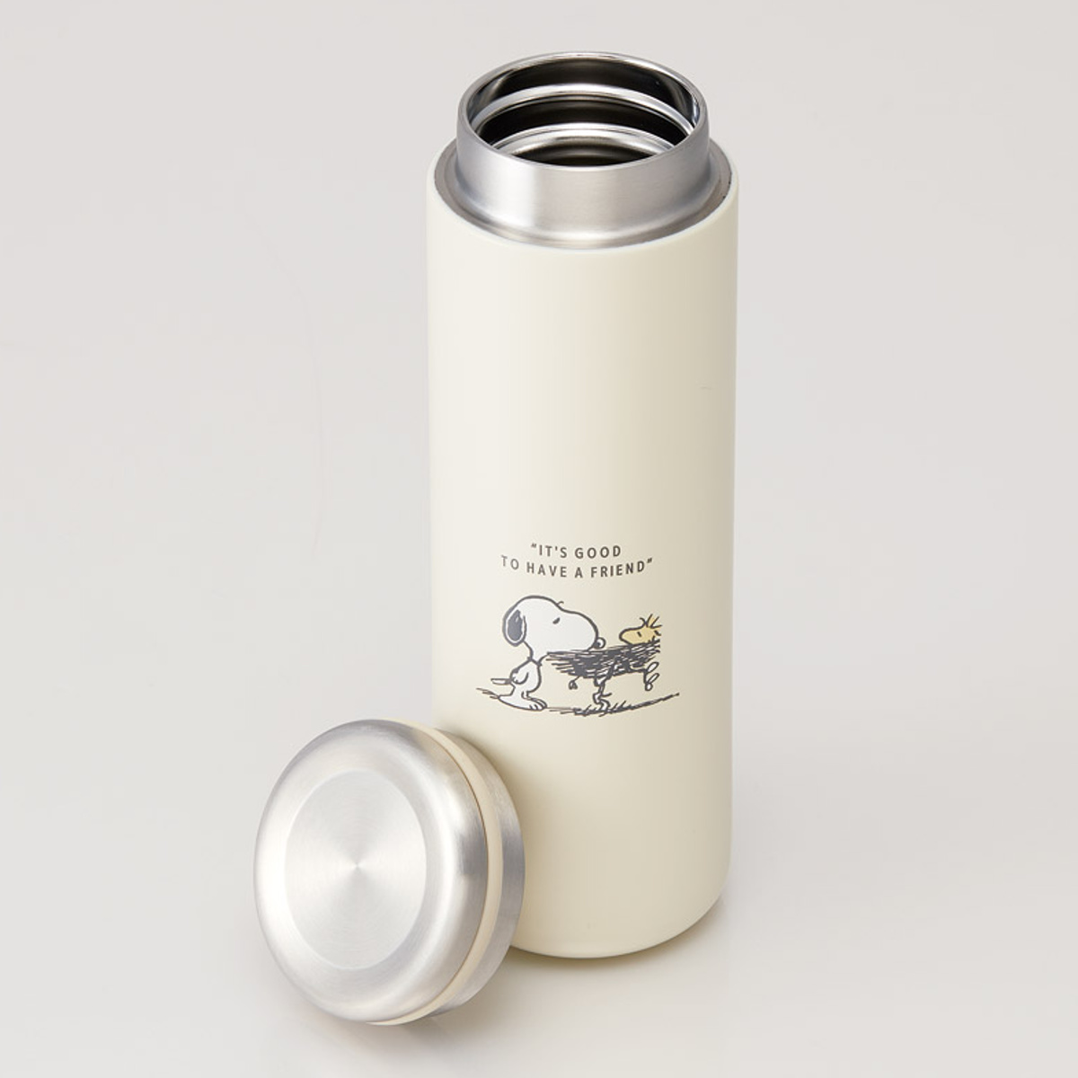 水筒 450ml ステンレスマグボトル スヌーピー バッジ ( SNOOPY 直飲み 保温 保冷 マグボトル ステンレスボトル 大人 真空二重構造 マグ ボトル ダイレクトボトル ステンレス マイボトル アウトドア )