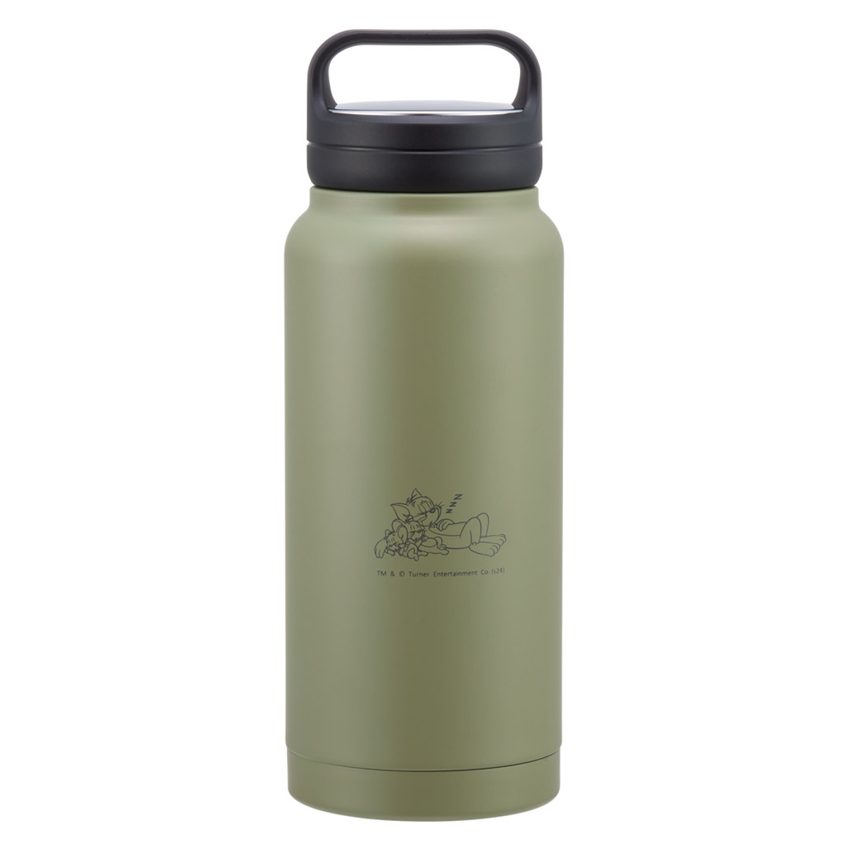 水筒 800ml スクリューハンドルマグボトル トムジェリおひるね ( トムとジェリー 直飲み 保温 保冷 マグボトル ステンレスボトル ハンドル付き 真空二重構造 マグ ボトル ダイレクトボトル ステンレス マイボトル アウトドア )