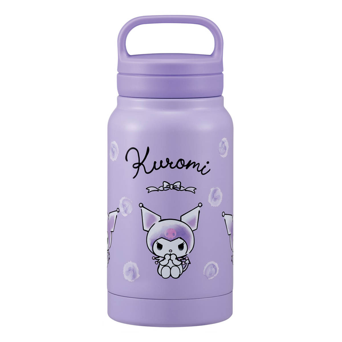 水筒 350ml スクリューハンドルマグボトル クロミ水彩コスメ ( クロミ 直飲み 保温 保冷 マグボトル ステンレスボトル ハンドル付き 真空二重構造 マグ ボトル ダイレクトボトル ステンレス マイボトル コンパクト )