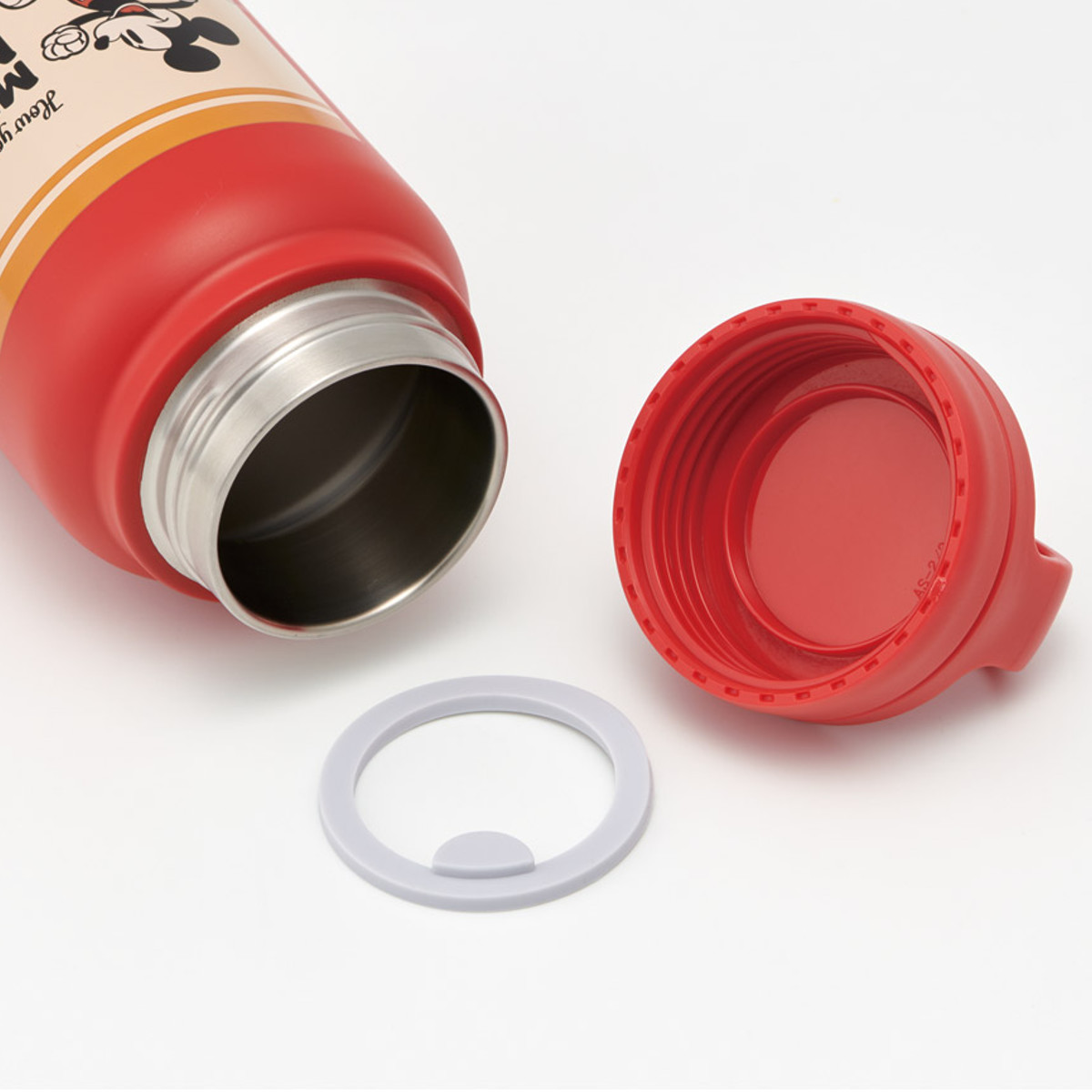 水筒 350ml スクリューハンドルマグボトル ミッキーマウス ( ミッキー 直飲み 保温 保冷 マグボトル ステンレスボトル ハンドル付き 真空二重構造 マグ ボトル ダイレクトボトル ステンレス マイボトル アウトドア コンパクト )