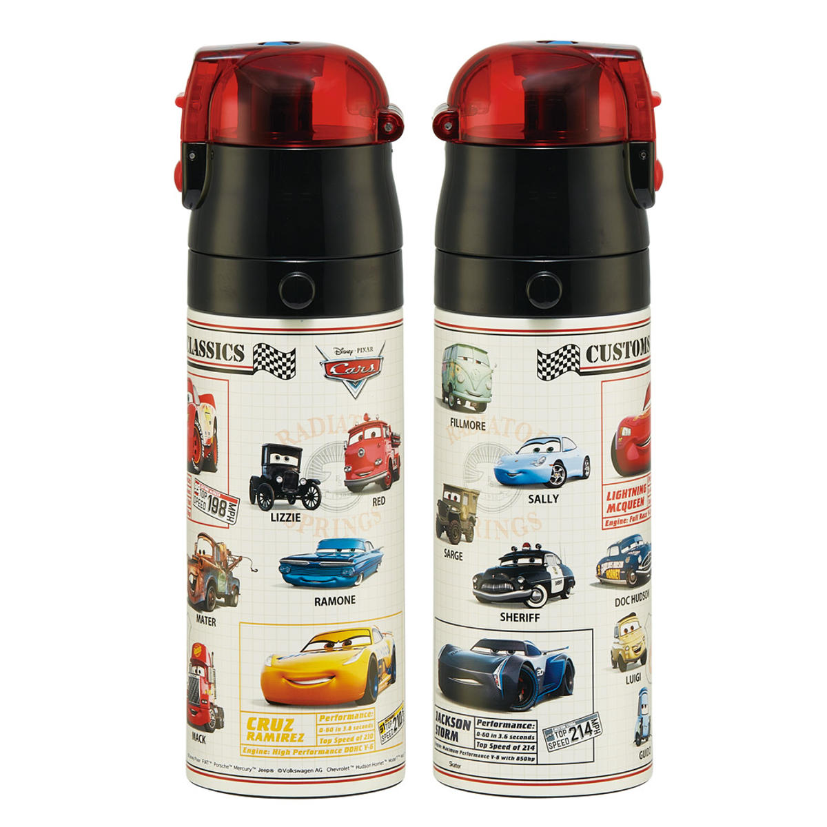 水筒 470ml 430ml 超軽量2WAYステンレスボトル カーズ25 ( 保冷 保温 直飲み コップ付き ワンプッシュ マグボトル コップ飲み 2way 子供用 すいとう ボトル キッズ ワンタッチ ステンレス 超軽量 軽量 )