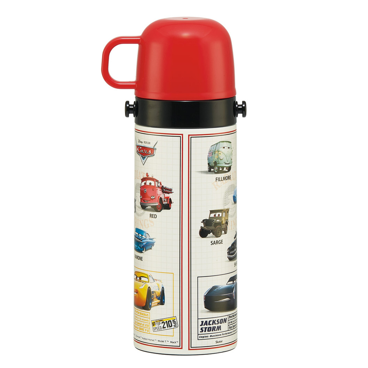 水筒 470ml 430ml 超軽量2WAYステンレスボトル カーズ25 ( 保冷 保温 直飲み コップ付き ワンプッシュ マグボトル コップ飲み 2way 子供用 すいとう ボトル キッズ ワンタッチ ステンレス 超軽量 軽量 )