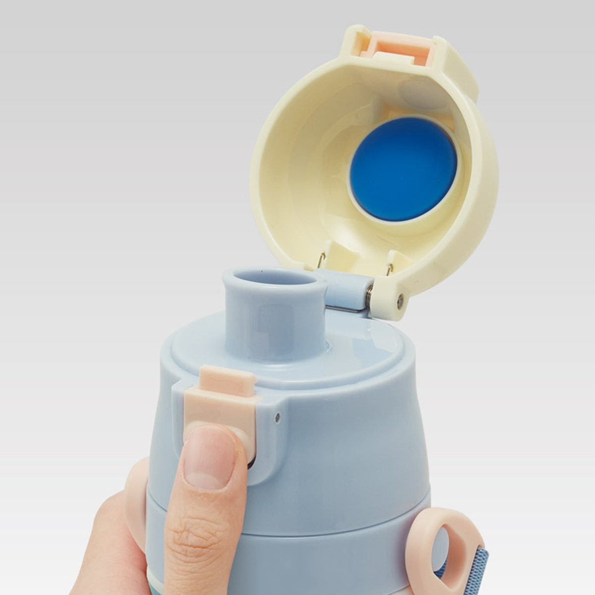 水筒 470ml 超軽量ダイレクトボトル すみっコぐらし しろくまふるさと ( 保冷 軽量 直飲み ワンタッチ ステンレスボトル 子供用水筒 子供 直のみ 軽い 超軽量 ワンプッシュ ダイレクトボトル ダイレクト ボトル ステンレス )