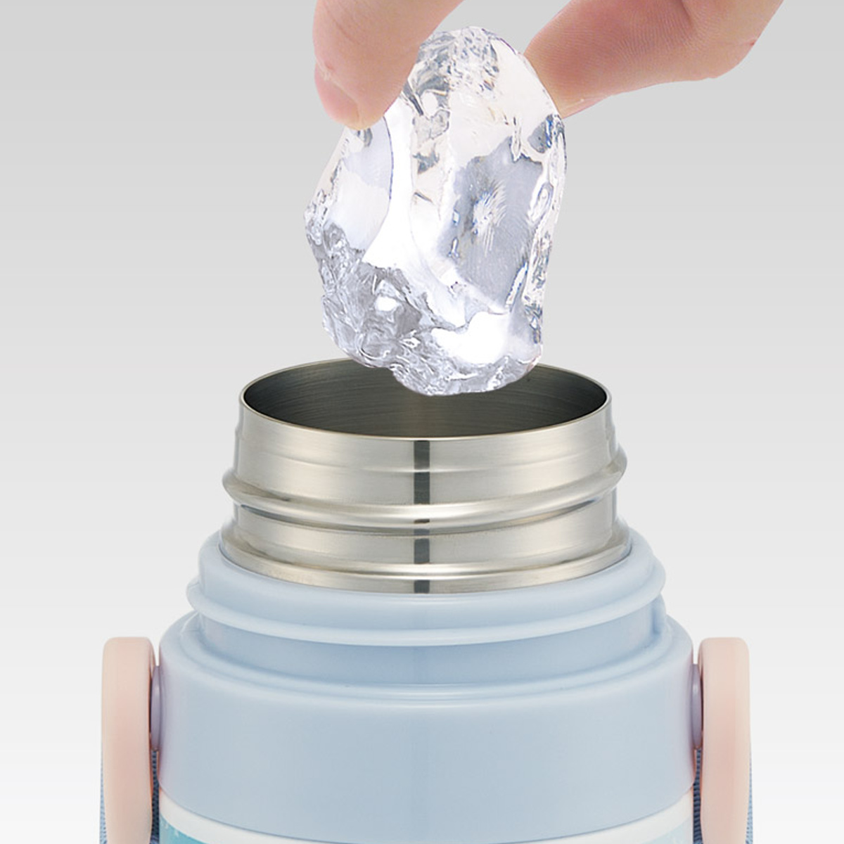 水筒 470ml 超軽量ダイレクトボトル すみっコぐらし しろくまふるさと ( 保冷 軽量 直飲み ワンタッチ ステンレスボトル 子供用水筒 子供 直のみ 軽い 超軽量 ワンプッシュ ダイレクトボトル ダイレクト ボトル ステンレス )