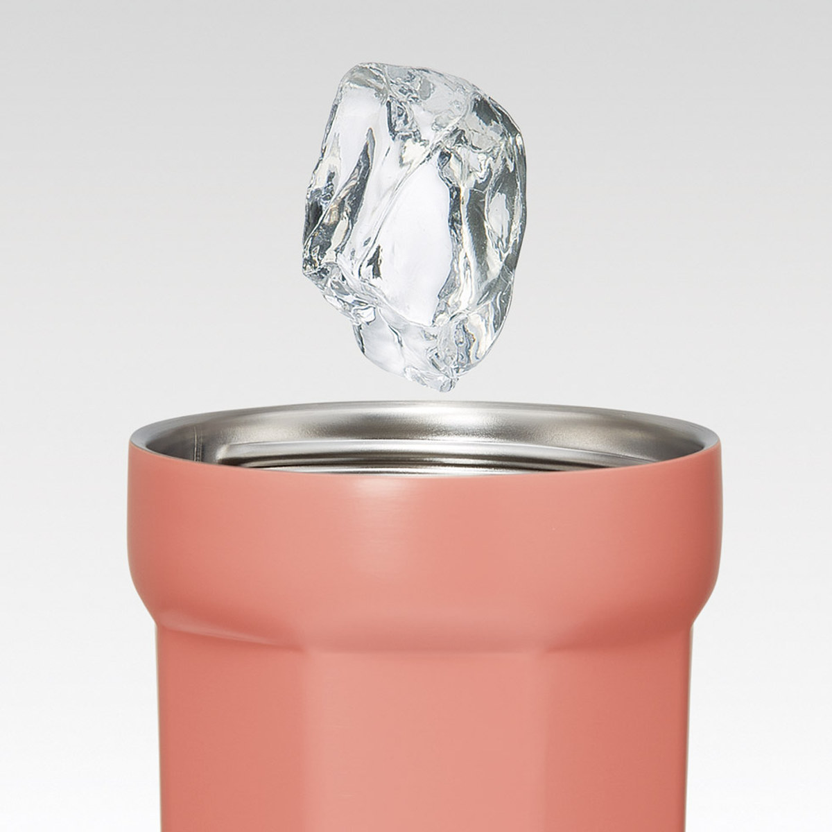 タンブラー 350ml 八角形ステンレスタンブラー ( ステンレス 真空断熱 二重構造 保冷 保温 コップ カップ おしゃれ かわいい シンプル コーヒー 紅茶 ティータイム オフィス 会社 デスクワーク ) 【テラコッタオレンジ】 テラコッタオレンジ