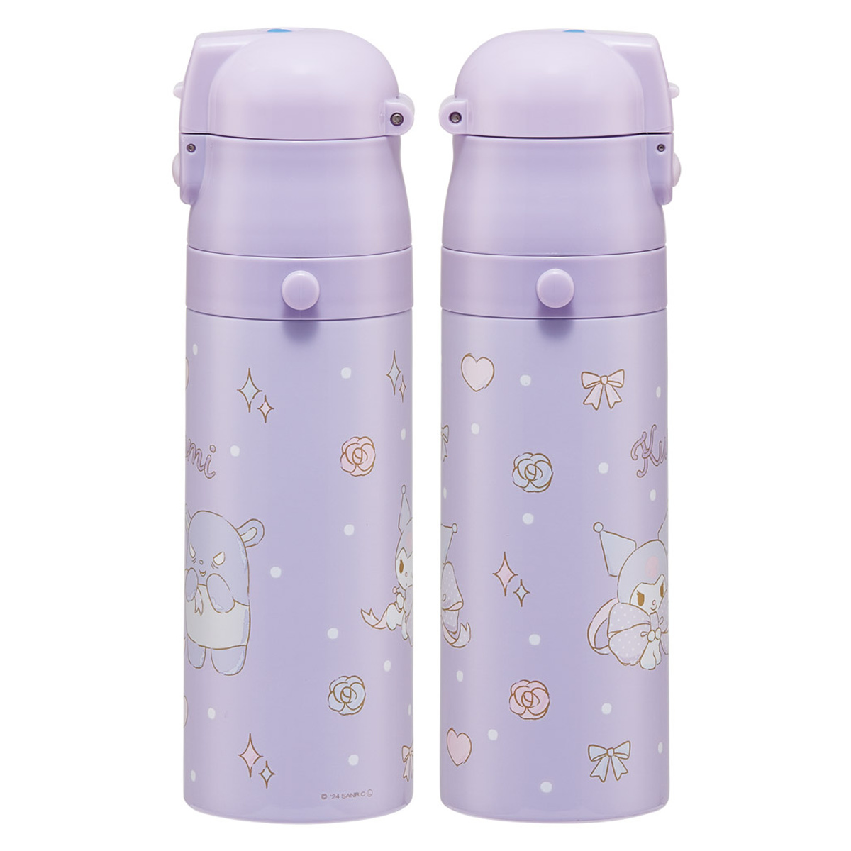 水筒 470ml 超軽量ダイレクトボトル クロミビックリボン ( クロミ 保冷 軽量 直飲み ワンタッチ ステンレスボトル 子供用水筒 子供 直のみ 軽い 超軽量 ワンプッシュ ダイレクトボトル ダイレクト ボトル ステンレス )