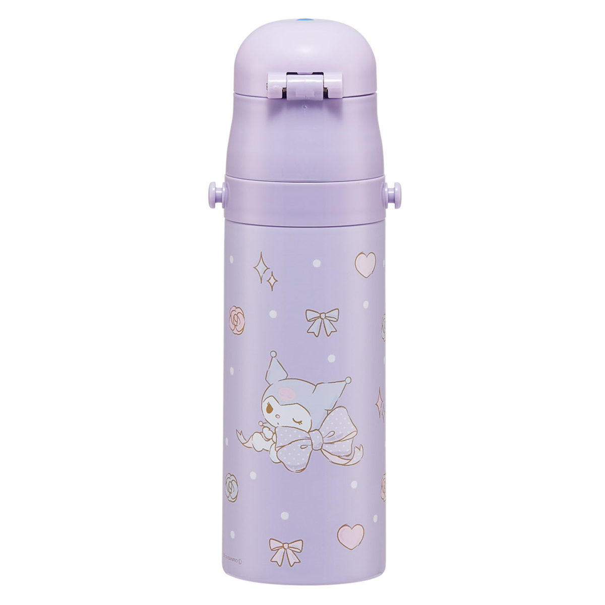 水筒 470ml 超軽量ダイレクトボトル クロミビックリボン ( クロミ 保冷 軽量 直飲み ワンタッチ ステンレスボトル 子供用水筒 子供 直のみ 軽い 超軽量 ワンプッシュ ダイレクトボトル ダイレクト ボトル ステンレス )