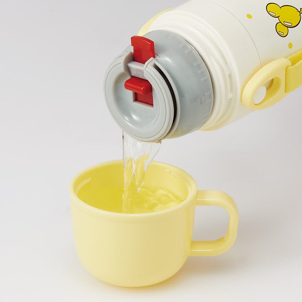 水筒 350ml 子供用2WAYボトル ミッキー&フレンズ風船 ( ディズニー 保温 保冷 ワンタッチ コップ飲み ストローボトル 2way ステンレスボトル ワンプッシュ 軽量 子供 子供用水筒 幼稚園 保育園 肩紐付き キッズ ボトル )