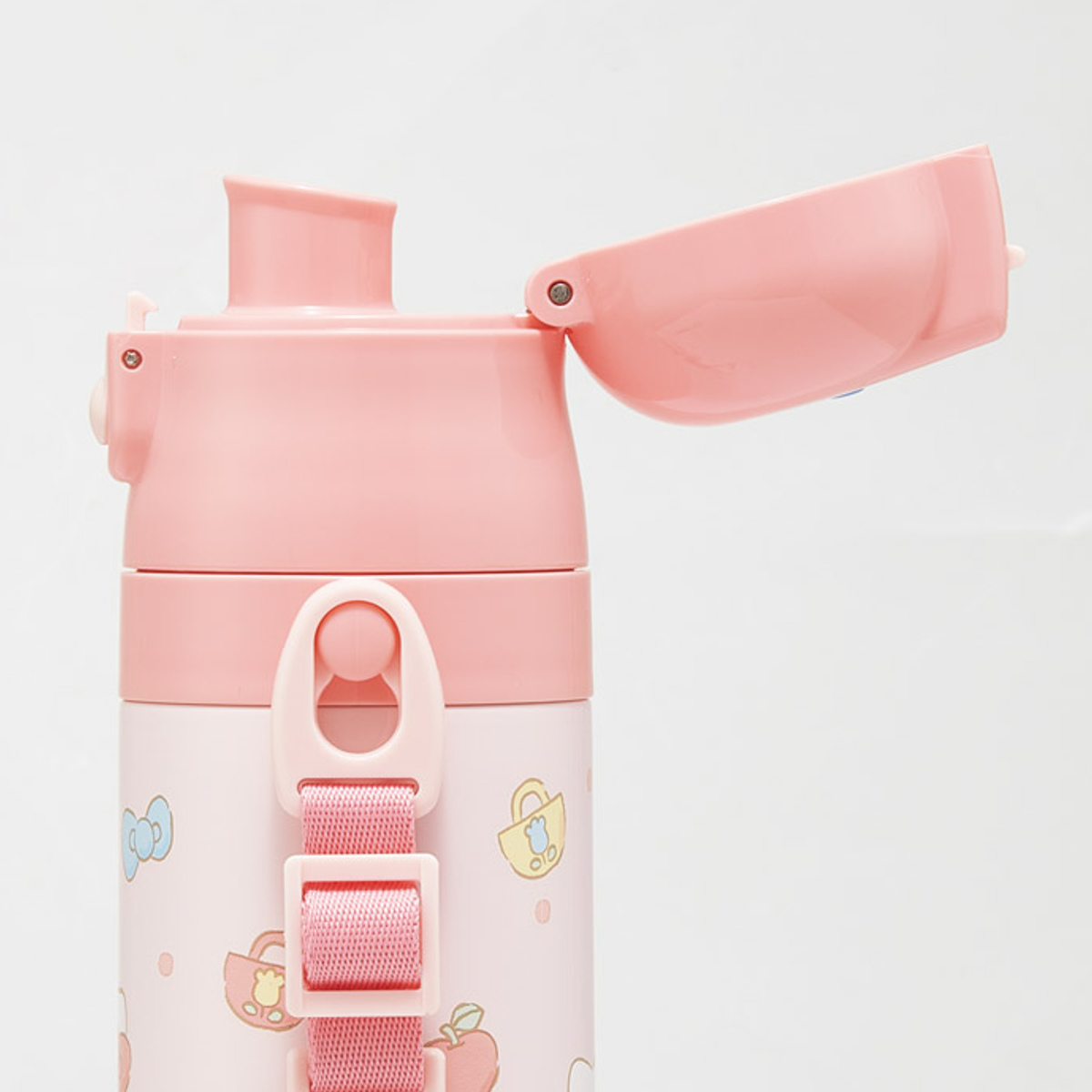 水筒 470ml 430ml 超軽量2WAYステンレスボトル キティビックリボン ( ハローキティ 保冷 保温 直飲み コップ付き ワンプッシュ マグボトル コップ飲み 2way 子供用 すいとう ボトル キッズ ワンタッチ ステンレス 超軽量 軽量 )