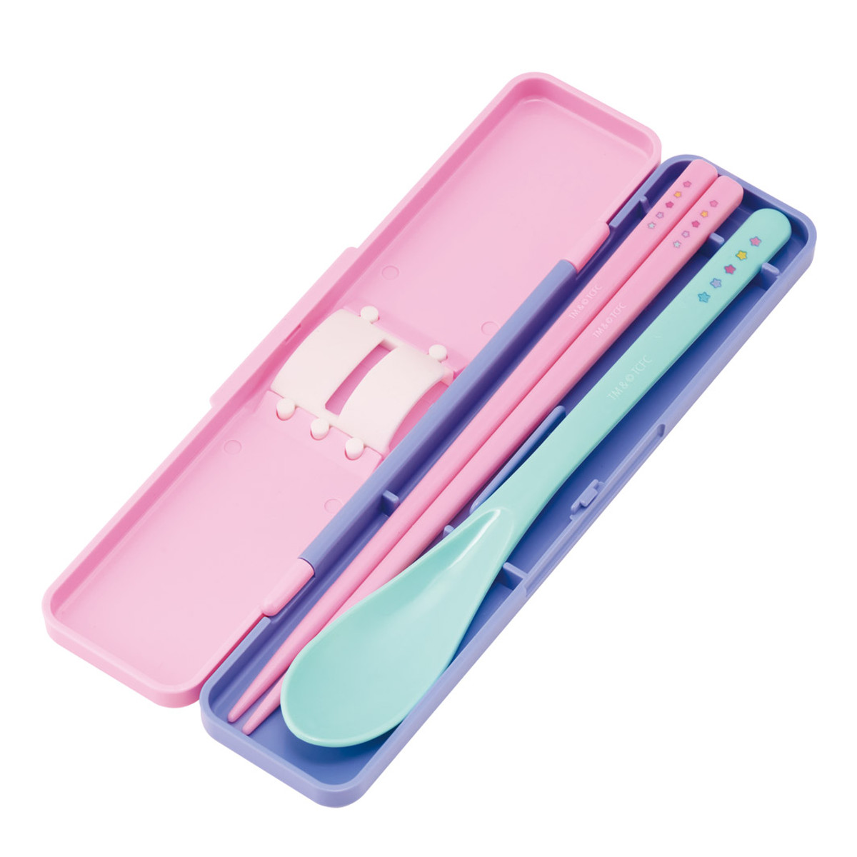 コンビセット お箸 スプーン 抗菌コンビセット Care Bears ケアベア ( 食洗機対応 18センチ 音の鳴らない カトラリー 抗菌 日本製 食洗機OK カトラリーセット 銀 AG 持ち運び お弁当 弁当 抗菌加工 箸箱 )