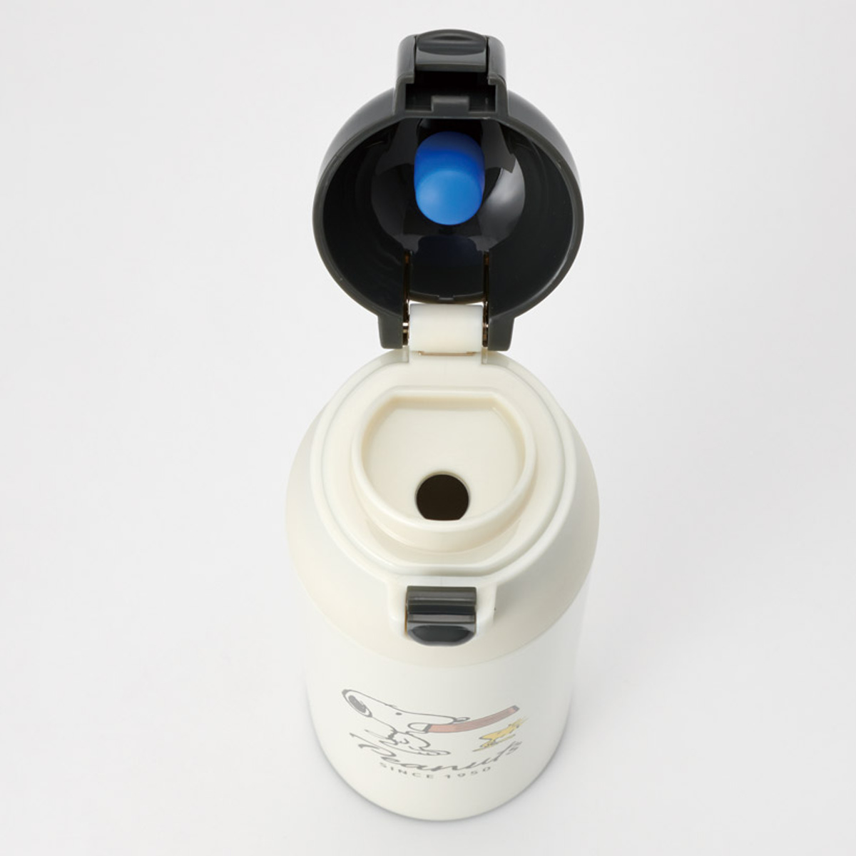 水筒 500ml ワンプッシュステンレスマグボトル SNスヌーピー バッジ ( スヌーピー 保温 保冷 直飲み ステンレスボトル マグボトル ワンプッシュ 直のみ すいとう マグ ボトル ワンタッチ 広口 軽量 軽い マイボトル )