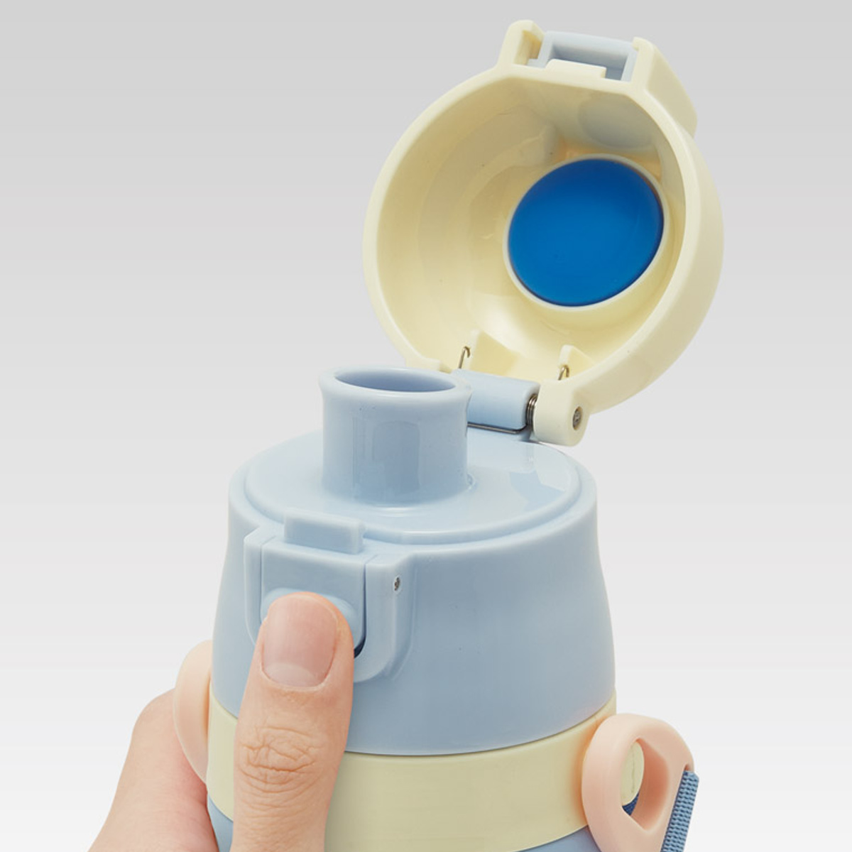 水筒 420ml 子供用2WAYボトル すみっコぐらし しろくまふるさと ( 保温 保冷 ワンタッチ 直飲み コップ飲み ダイレクトボトル ステンレスボトル 2way ワンプッシュ 軽量 子供 子供用水筒 幼稚園 保育園 肩紐付き キッズ ボトル )