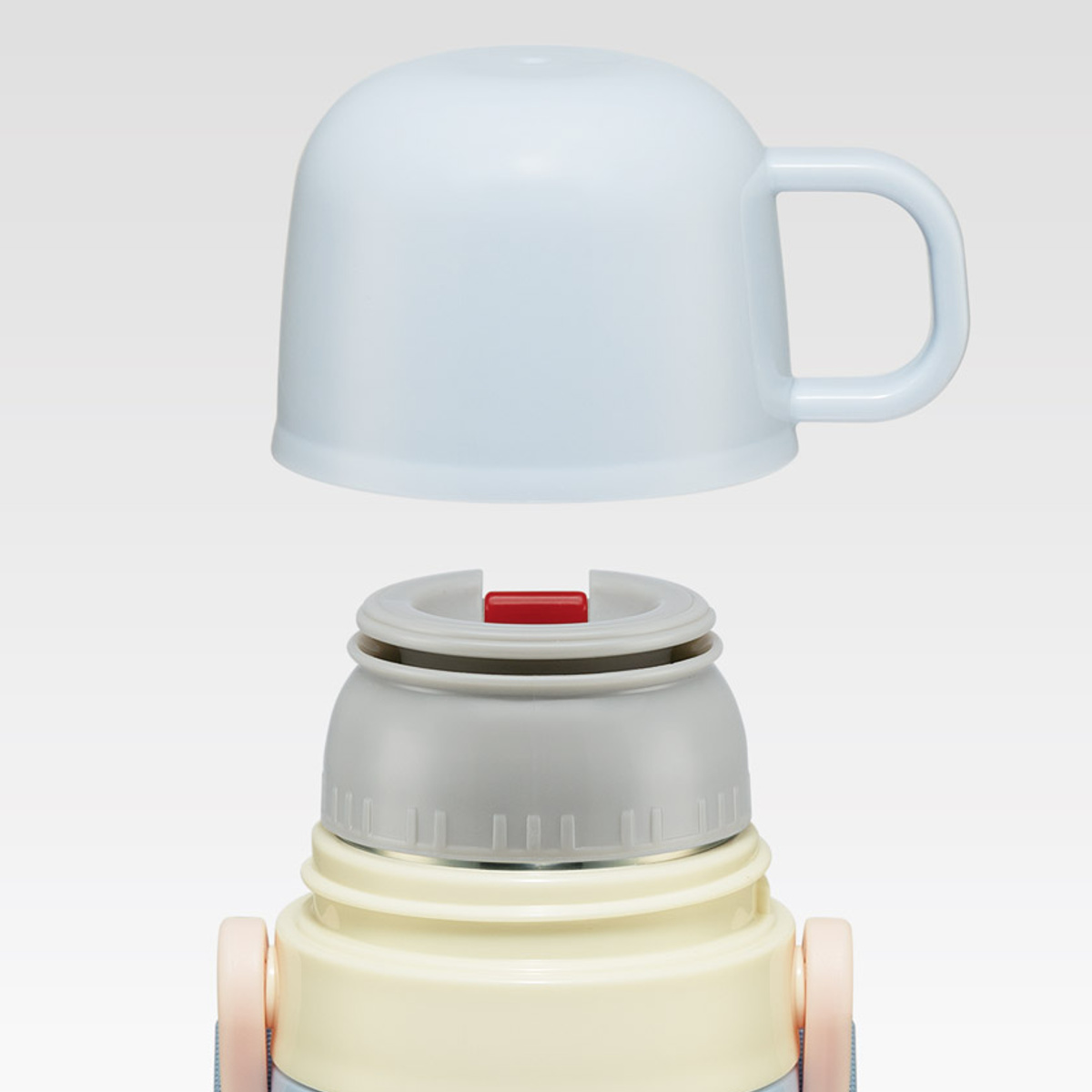 水筒 420ml 子供用2WAYボトル すみっコぐらし しろくまふるさと ( 保温 保冷 ワンタッチ 直飲み コップ飲み ダイレクトボトル ステンレスボトル 2way ワンプッシュ 軽量 子供 子供用水筒 幼稚園 保育園 肩紐付き キッズ ボトル )