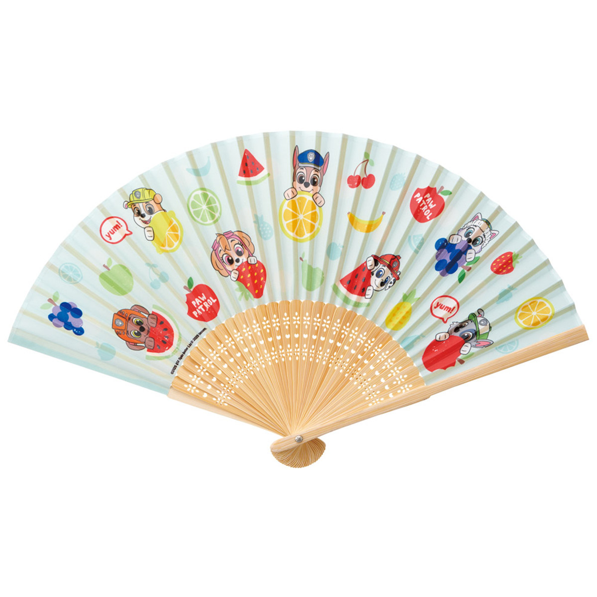 扇子 キッズ パウパトロール フルーツ （ せんす 団扇 うちわ 子供 和雑貨 かわいい 持ち運び 夏 暑さ対策 グッズ 熱中症対策 涼しい お祭り 夏祭り 踊り用 和風 和装 小物 小学生 幼児 プレゼント おしゃれ ）