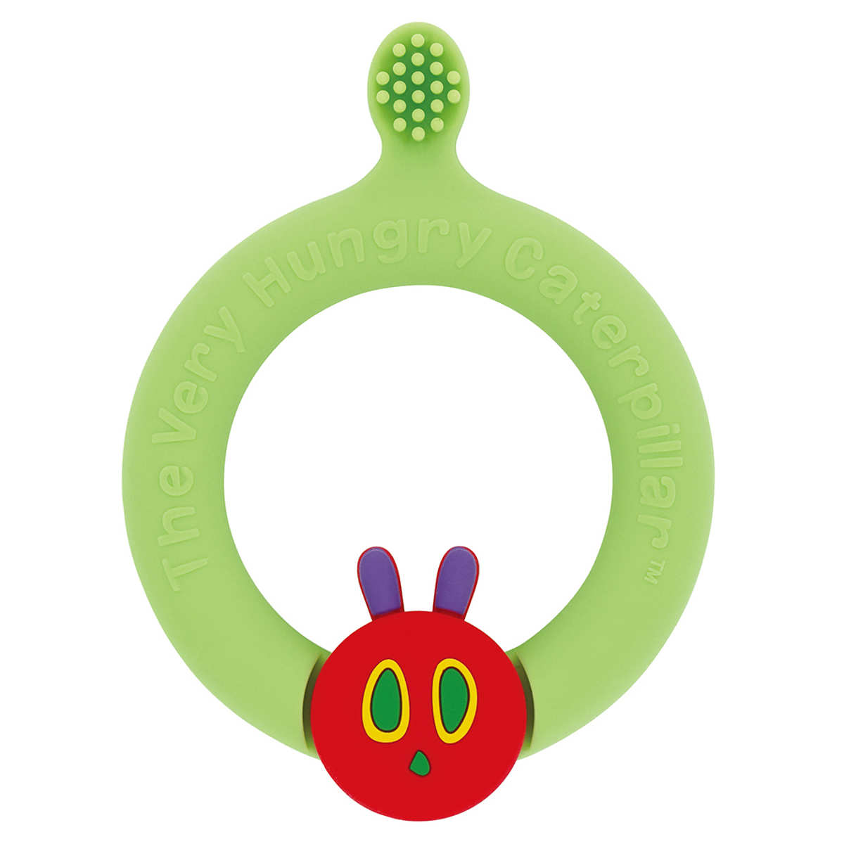 乳歯用 歯ブラシ 赤ちゃん ベビー はらぺこあおむし （ 乳歯用歯ブラシ 赤ちゃん用歯ブラシ ベビー歯ブラシ シリコーン はぶらし ハブラシ 歯磨き 歯ぶらし 乳歯ケア シリコン歯ブラシ 電子レンジ対応 煮沸消毒対応 液体消毒対応 ）